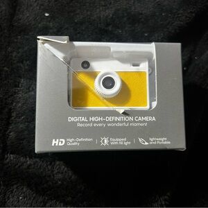 Yellow and White Digital High-Definition Camera